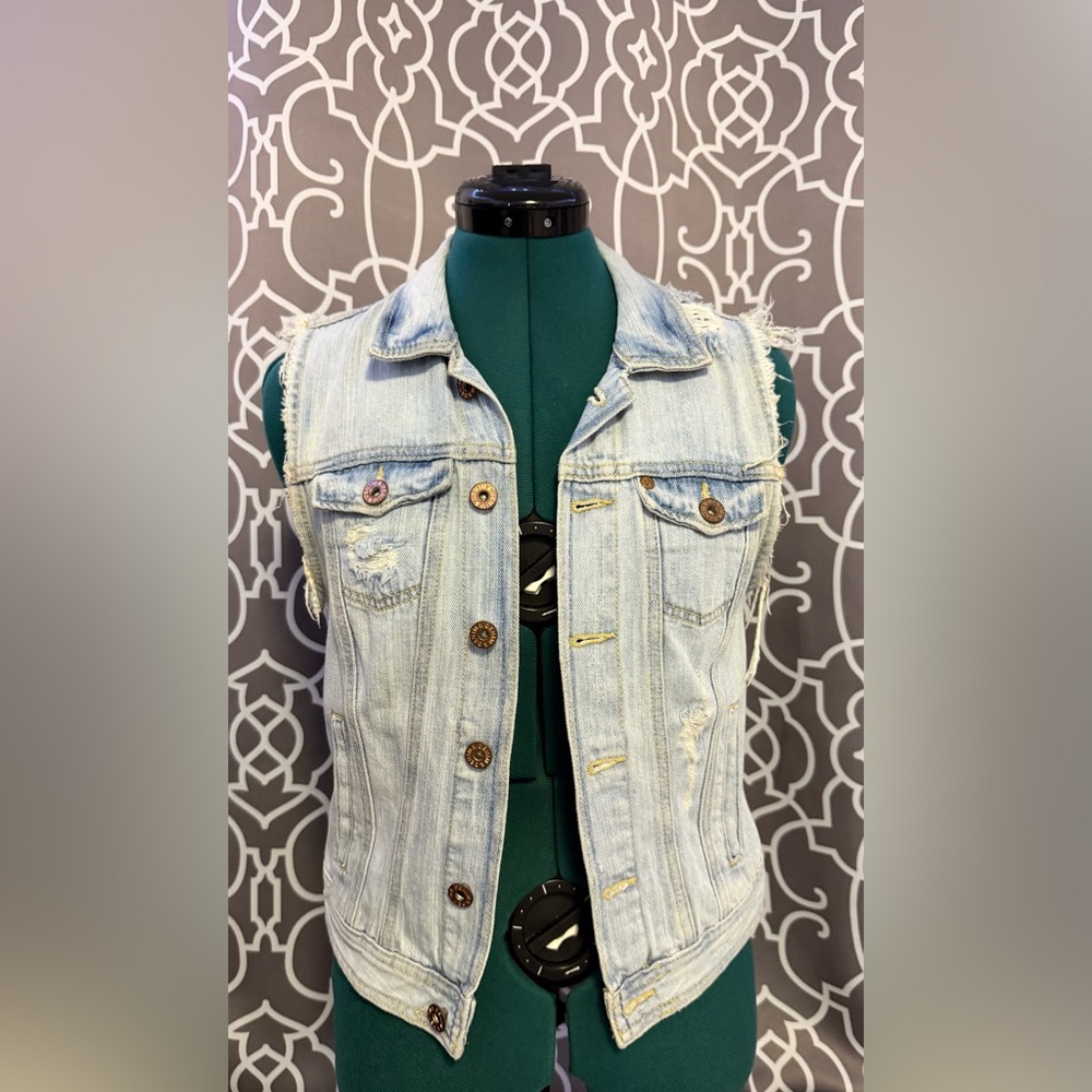 H&M Light Blue Denim Vest